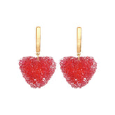 Crystal Haze Jelly Heart Naušnice 2 kom - Rouge