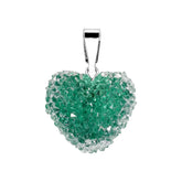 Crystal Haze Jelly Heart privjesak - Cactus srebrni