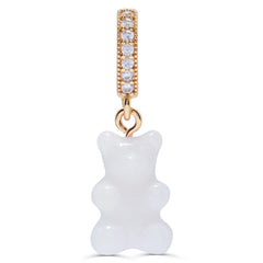 Crystal Haze Nostalgia bear naušnica - Pearly