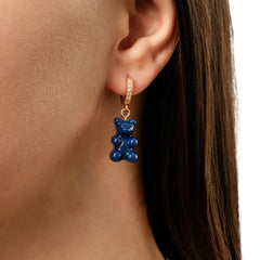 Crystal Haze Nostalgia bear naušnica - Sapphire