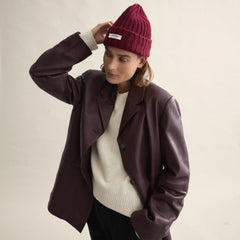 Le Bonnet Pletena kapa Wine - 100% vuna