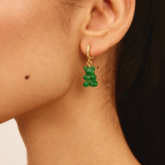 Crystal Haze Nostalgia bear naušnica - Green Haze