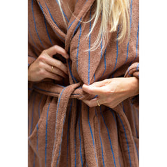 Bongusta Pamučni Kućni ogrtač - Camel & Ultramarine