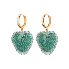 Crystal Haze Jelly Heart Naušnice 2 kom - Cactus