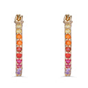 Crystal Haze Mini ring naušnice - Rainbow