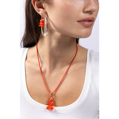 Crystal Haze Nostalgia bear Mega privjesak - Jelly Red