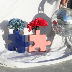 Fluid Market Keramička vaza Puzzle blue