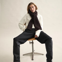 Le Bonnet Šal Espresso - 100% vuna