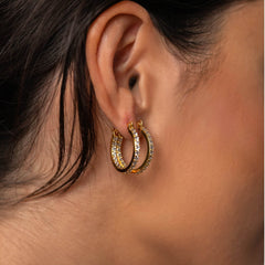 Crystal Haze Mini ring naušnice - Clear